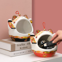 招財貓玄關鑰匙收納擺件家居飾品客廳電視櫃喬遷新居禮品開業禮物