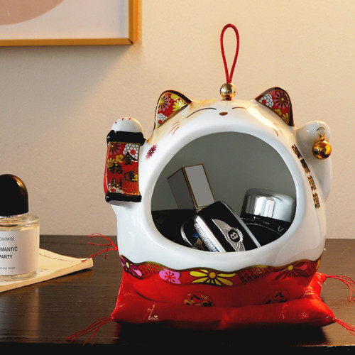 招財貓玄關鑰匙收納擺件家居飾品客廳電視櫃喬遷新居禮品開業禮物 招財貓玄關鑰匙收納擺件家居飾品客廳電視櫃喬遷新居禮品開業禮物