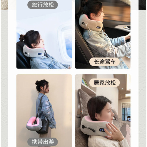 u型按摩枕頸椎按摩器頸腰椎可攜式形枕電動揉捏護頸儀頸部頭 u型按摩枕頸椎按摩器頸腰椎可攜式形枕電動揉捏護頸儀頸部頭