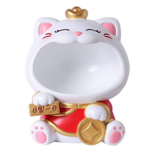 國潮大嘴招財貓玄關鑰匙收納擺件喬遷新居客廳裝飾喜慶花藝禮物 國潮大嘴招財貓玄關鑰匙收納擺件喬遷新居客廳裝飾喜慶花藝禮物