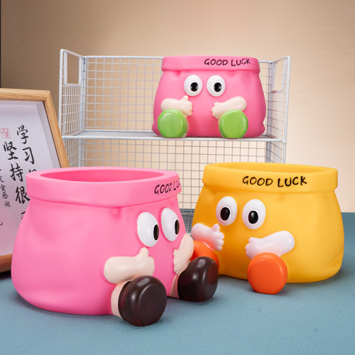 可愛卡通紙袋收納擺件大容量筆筒辦公室工位桌面裝飾創意生日禮物 可愛卡通紙袋收納擺件大容量筆筒辦公室工位桌面裝飾創意生日禮物