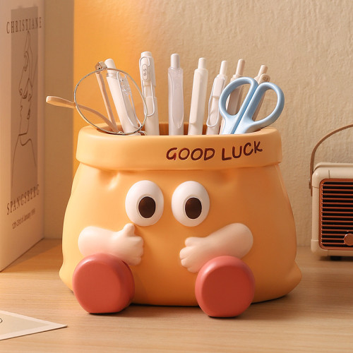 可愛卡通紙袋收納擺件大容量筆筒辦公室工位桌面裝飾創意生日禮物 可愛卡通紙袋收納擺件大容量筆筒辦公室工位桌面裝飾創意生日禮物