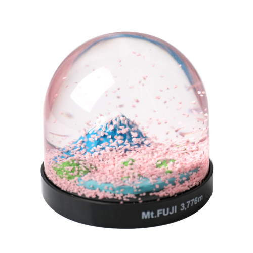 送生日禮物生日日本雪景擺件櫻花富士山水晶球女友浪漫節球男女神 送生日禮物生日日本雪景擺件櫻花富士山水晶球女友浪漫節球男女神