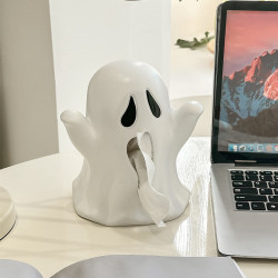 創意幽靈紙巾盒家用客廳萬聖節氛圍場景抽紙盒高級感桌面裝飾擺件