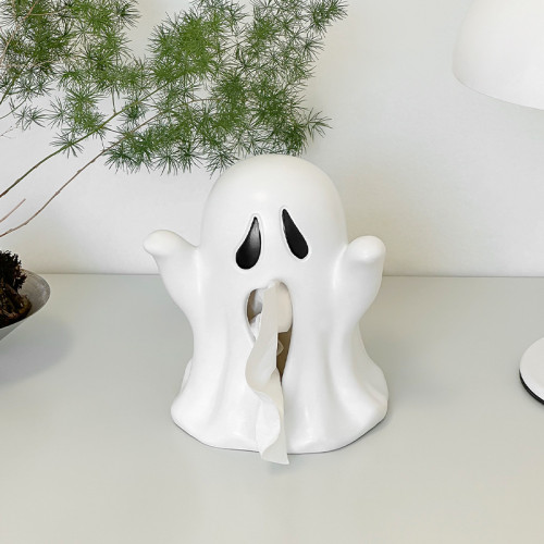 創意幽靈紙巾盒家用客廳萬聖節氛圍場景抽紙盒高級感桌面裝飾擺件 創意幽靈紙巾盒家用客廳萬聖節氛圍場景抽紙盒高級感桌面裝飾擺件