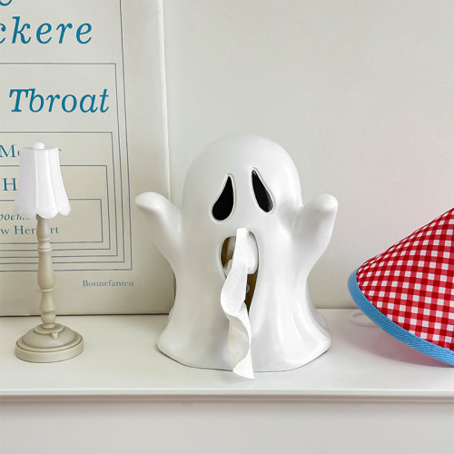 創意幽靈紙巾盒家用客廳萬聖節氛圍場景抽紙盒高級感桌面裝飾擺件 創意幽靈紙巾盒家用客廳萬聖節氛圍場景抽紙盒高級感桌面裝飾擺件