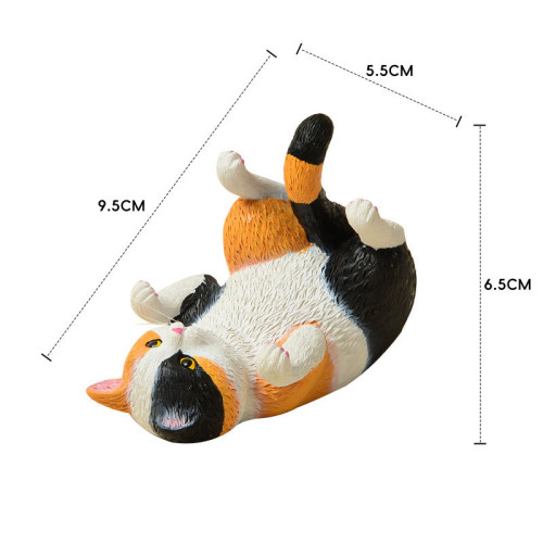 樹脂可愛超萌仿真小貓咪虎斑橘貓桌面手機支架玩具擺件創意 樹脂可愛超萌仿真小貓咪虎斑橘貓桌面手機支架玩具擺件創意