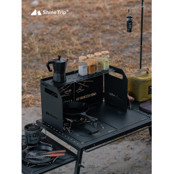 山趣戶外露營卡式爐子擋風板風擋板防風板瓦斯爐圍板可折曡可攜式