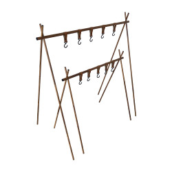 山趣戶外野營折曡可攜式露營三角置物架鍋架收納架燈架掛架支架燈桿