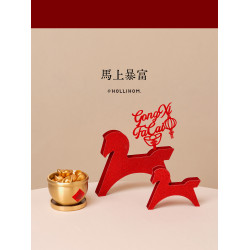 逅裡「盆滿富貴」黃銅聚寶盆 一桶金小擺件 八方來財招財開業裝飾