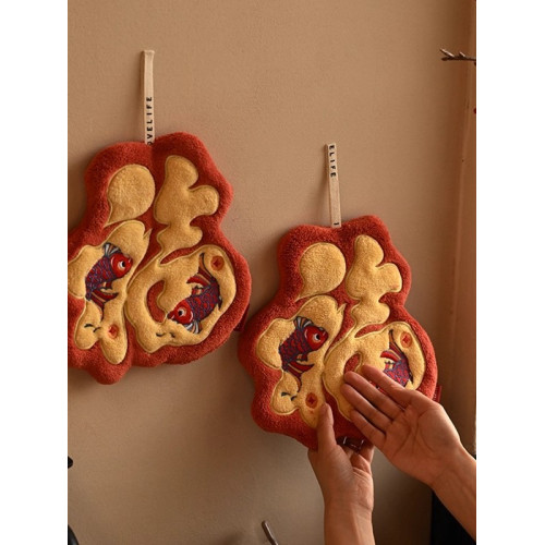 新年福字衛生間擦手巾掛式廚房超強吸水加厚速乾珊瑚絨春節擦手布 新年福字衛生間擦手巾掛式廚房超強吸水加厚速乾珊瑚絨春節擦手布