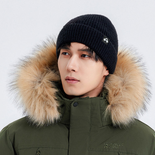 拓路者美利奴羊毛帽男女冬季帽子加厚黑色冷帽保暖護耳針織毛線帽 拓路者美利奴羊毛帽男女冬季帽子加厚黑色冷帽保暖護耳針織毛線帽