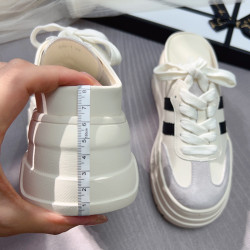 小個子內增高包頭半拖鞋女厚底休閒德訓鞋無後跟銀色穆勒鞋ins潮