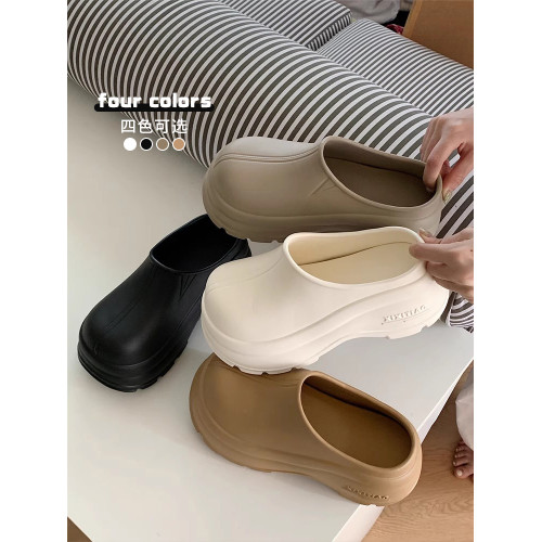 短靴女外穿時尚厚底增高懶人半拖鞋2024新款夏季防水一腳蹬穆勒鞋 短靴女外穿時尚厚底增高懶人半拖鞋2024新款夏季防水一腳蹬穆勒鞋