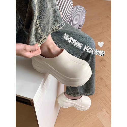 短靴女外穿時尚厚底增高懶人半拖鞋2024新款夏季防水一腳蹬穆勒鞋 短靴女外穿時尚厚底增高懶人半拖鞋2024新款夏季防水一腳蹬穆勒鞋