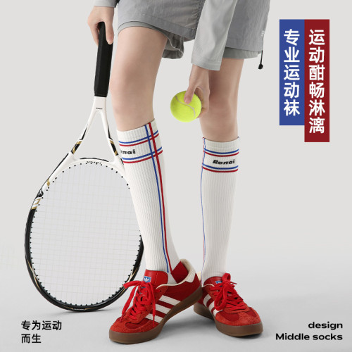 Renaissance小腿壓力襪運動襪女跑步跳繩騎行徒步登山瘦腿長筒襪