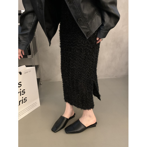 2024新款方頭軟皮單鞋涼拖鞋女夏季外穿涼鞋懶人穆勒包頭半拖鞋子 2024新款方頭軟皮單鞋涼拖鞋女夏季外穿涼鞋懶人穆勒包頭半拖鞋子