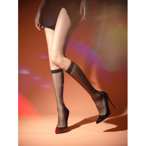 癮絲【俏】絲滑小腿絲襪1D極薄透膚JK襪中長筒顯瘦黑色壓力襪