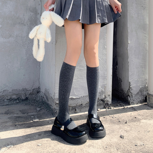 夜間教習室jk襪子女秋款日系灰色中筒小腿襪學院風長筒顯瘦壓力襪 夜間教習室jk襪子女秋款日系灰色中筒小腿襪學院風長筒顯瘦壓力襪