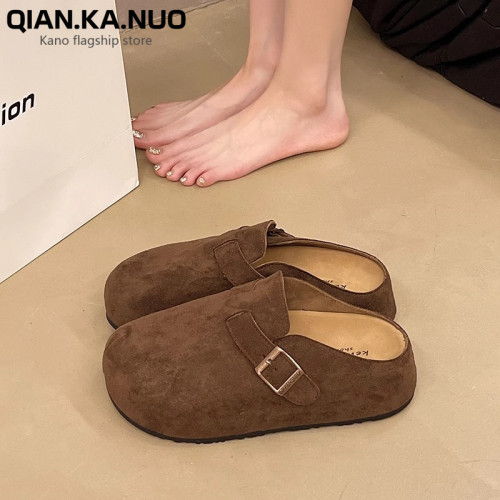 內增高勃肯鞋女2025春季新款復古厚底一腳蹬半拖鞋博肯鞋懶人外穿 內增高勃肯鞋女2025春季新款復古厚底一腳蹬半拖鞋博肯鞋懶人外穿