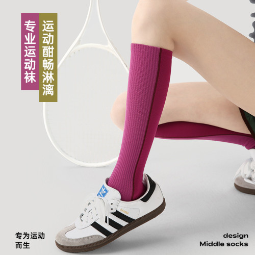 Renaissance夏季薄款中筒襪瑜珈跑步跳繩徒步健身壓力襪運動女襪 Renaissance夏季薄款中筒襪瑜珈跑步跳繩徒步健身壓力襪運動女襪