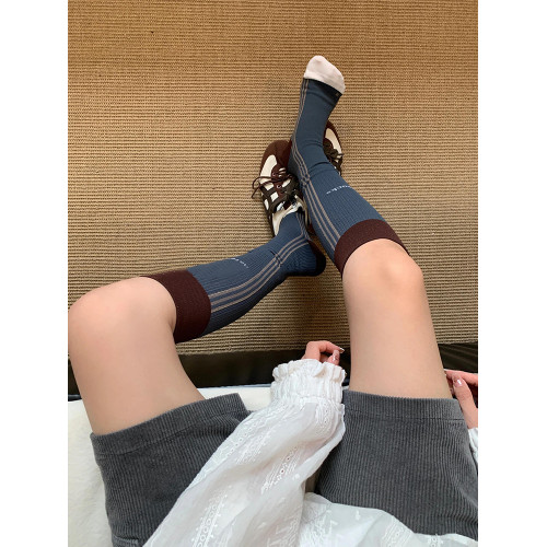 美式復古味兒~運動必入壓力襪!藍棕好美~防止肌肉跑步跳繩瘦腿襪 美式復古味兒~運動必入壓力襪!藍棕好美~防止肌肉跑步跳繩瘦腿襪