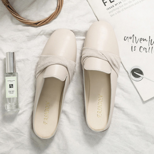 2024夏季新款無後跟懶人穆勒包頭半拖鞋女平底外穿時尚百搭女鞋子 2024夏季新款無後跟懶人穆勒包頭半拖鞋女平底外穿時尚百搭女鞋子