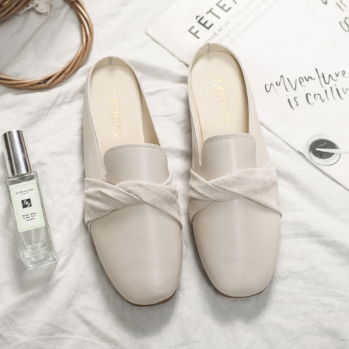 2024夏季新款無後跟懶人穆勒包頭半拖鞋女平底外穿時尚百搭女鞋子 2024夏季新款無後跟懶人穆勒包頭半拖鞋女平底外穿時尚百搭女鞋子