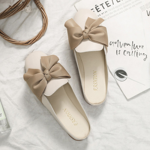 2024夏季新款無後跟懶人穆勒包頭半拖鞋女平底外穿時尚百搭女鞋子 2024夏季新款無後跟懶人穆勒包頭半拖鞋女平底外穿時尚百搭女鞋子