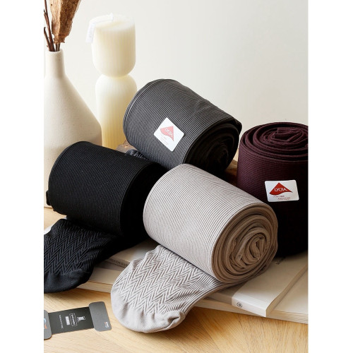 酒紅色塑型壓力襪啞光顯瘦打底襪高密緊致瘦腿襪收腹提臀強壓褲襪