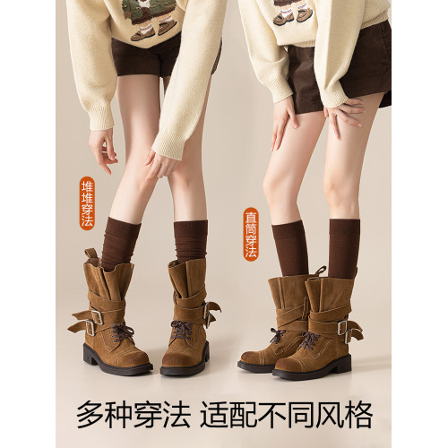 貓人羊毛小腿襪配靴子強力瘦腿半筒壓力襪騎士靴襪長筒堆堆襪秋冬