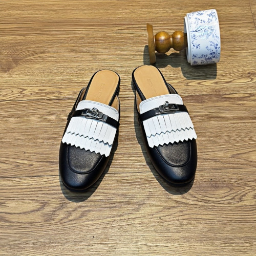 包頭半拖鞋女夏外穿穆勒鞋2025新款流蘇平底鞋拼色網紅懶人涼拖 包頭半拖鞋女夏外穿穆勒鞋2025新款流蘇平底鞋拼色網紅懶人涼拖