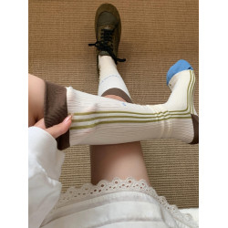 美式復古藍棕~高能女孩運動bi入壓力襪！防止肌肉腿~跑步壓力襪