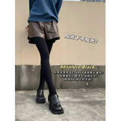 日本高級黑標580D中強壓力襪瘦腿連褲襪收腹提臀啞光黑色打底褲女
