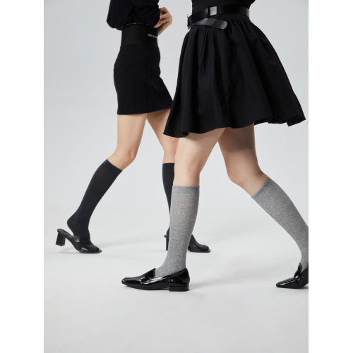 美腿塑形｜小腿襪女分段壓力襪子黑色高筒襪簡約透氣長襪