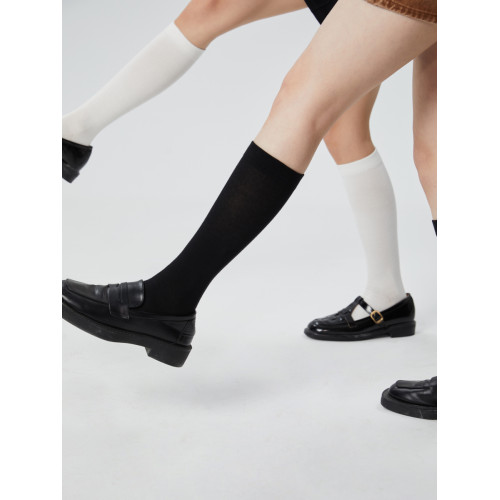 美腿塑形｜小腿襪女分段壓力襪子黑色高筒襪簡約透氣長襪