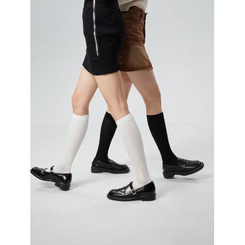 美腿塑形｜小腿襪女分段壓力襪子黑色高筒襪簡約透氣長襪