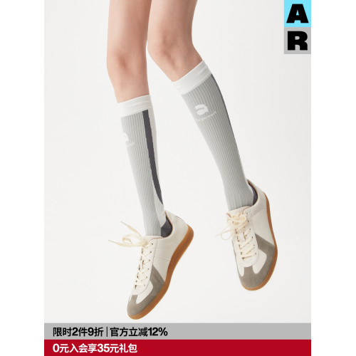 AR萊卡彈力專業運動壓力襪山系戶外徒步登山跑步騎行小腿襪女長襪