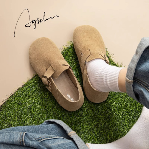 勃肯鞋女兩穿女鞋2025新款秋季一腳蹬懶人單鞋復古平底博肯豆豆鞋 勃肯鞋女兩穿女鞋2025新款秋季一腳蹬懶人單鞋復古平底博肯豆豆鞋