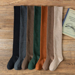 過膝襪女秋冬純棉微壓瘦腿護膝長筒襪防下滑春秋大腿長襪壓力襪子