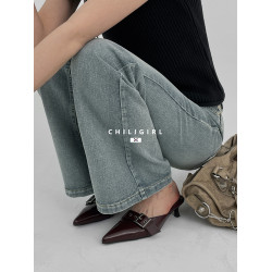 CHILIGIRL韓國東大門尖頭高跟涼鞋皮帶釦細跟後空半托穆勒鞋夏季