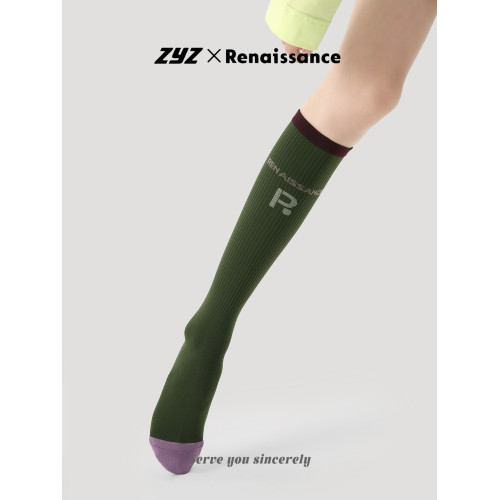 字母壓力襪小腿襪健身跳繩騎行瑜珈普拉提羽毛球棒球顯瘦綠色襪子 字母壓力襪小腿襪健身跳繩騎行瑜珈普拉提羽毛球棒球顯瘦綠色襪子