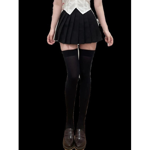 加長過膝襪70cm女春夏薄款天鵞絨長高筒襪大長腿黑絲jk壓力襪白色