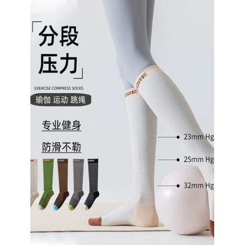 新款綠色撞色星標設計運動壓力襪蜂窩透氣長筒運動肌能襪健身跑步 新款綠色撞色星標設計運動壓力襪蜂窩透氣長筒運動肌能襪健身跑步