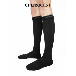 CHENXIGENT男士運動純色壓力襪 防滑籃球高筒襪子過膝小腿襪