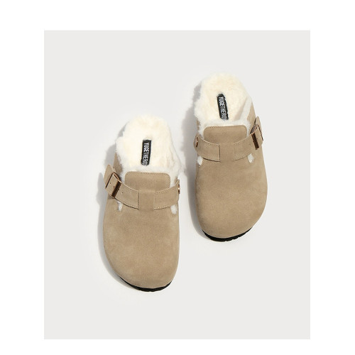 勃肯鞋女加絨包頭半拖鞋外穿2025新款秋冬季懶人博肯鞋毛毛棉拖鞋 勃肯鞋女加絨包頭半拖鞋外穿2025新款秋冬季懶人博肯鞋毛毛棉拖鞋