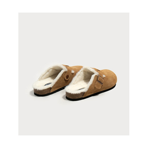 勃肯鞋女加絨包頭半拖鞋外穿2025新款秋冬季懶人博肯鞋毛毛棉拖鞋 勃肯鞋女加絨包頭半拖鞋外穿2025新款秋冬季懶人博肯鞋毛毛棉拖鞋