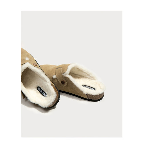 勃肯鞋女加絨包頭半拖鞋外穿2025新款秋冬季懶人博肯鞋毛毛棉拖鞋 勃肯鞋女加絨包頭半拖鞋外穿2025新款秋冬季懶人博肯鞋毛毛棉拖鞋