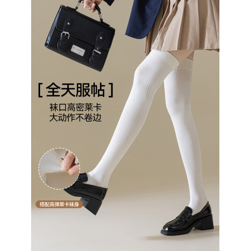 貓人壓力襪女款秋冬季2025新款瘦腿長筒襪女士加壓保暖高筒過膝襪