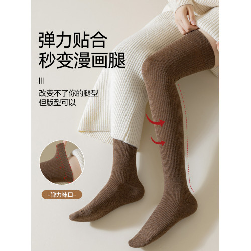 貓人壓力襪女款秋冬季2025新款瘦腿長筒襪女士加壓保暖高筒過膝襪